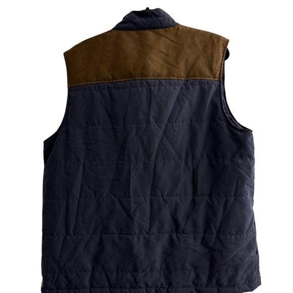 The Normal Brand Men's Blue and Brown Quilted Vest - Picture 2 of 3